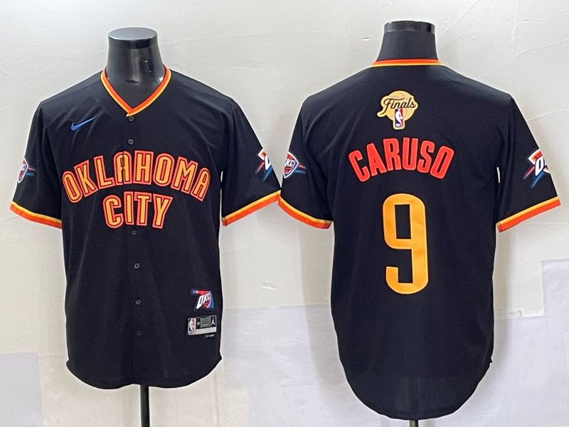 Men 2025 Oklahoma City Thunder #9 Caruso Black Nike Joint Name NBA Jersey style 21->oklahoma city thunder->NBA Jersey